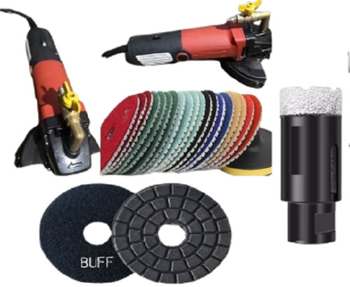 Wet polisher grinder kit - wet,
